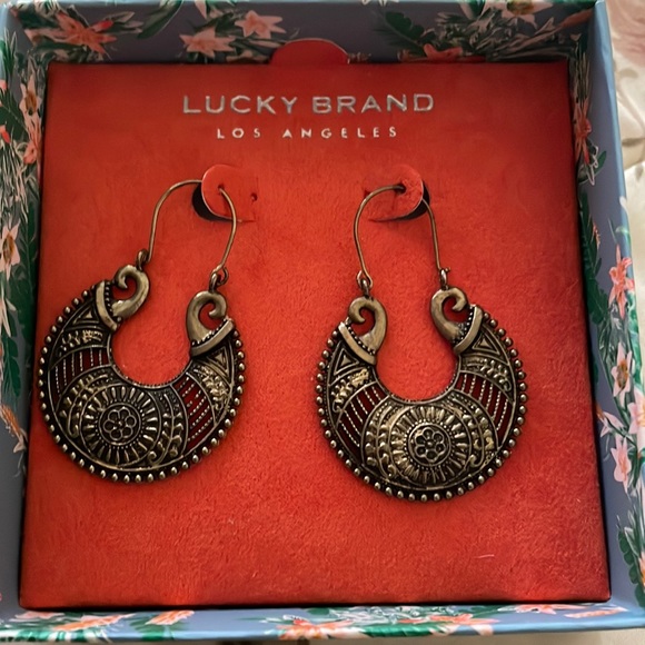 Lucky brand mute gold earrings - Picture 1 of 4